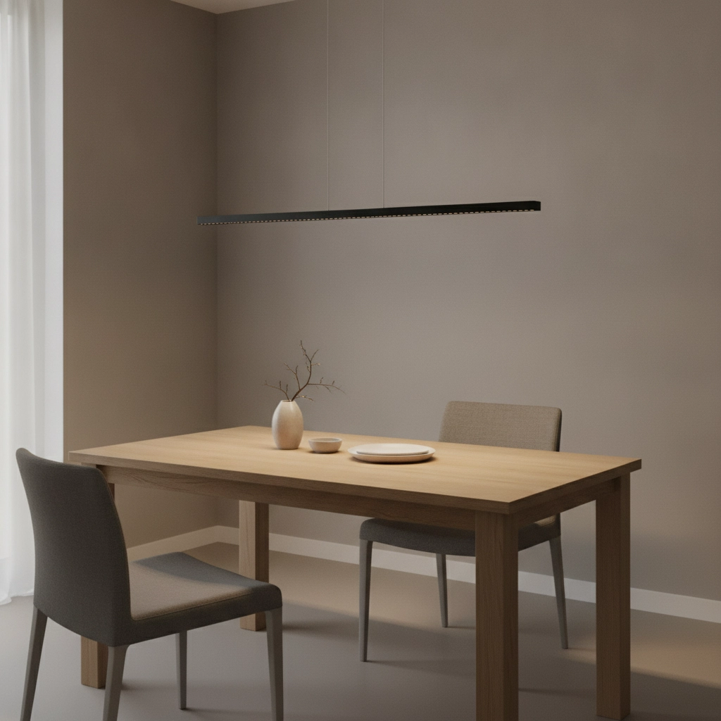 Straight pendant lamp Deos black
