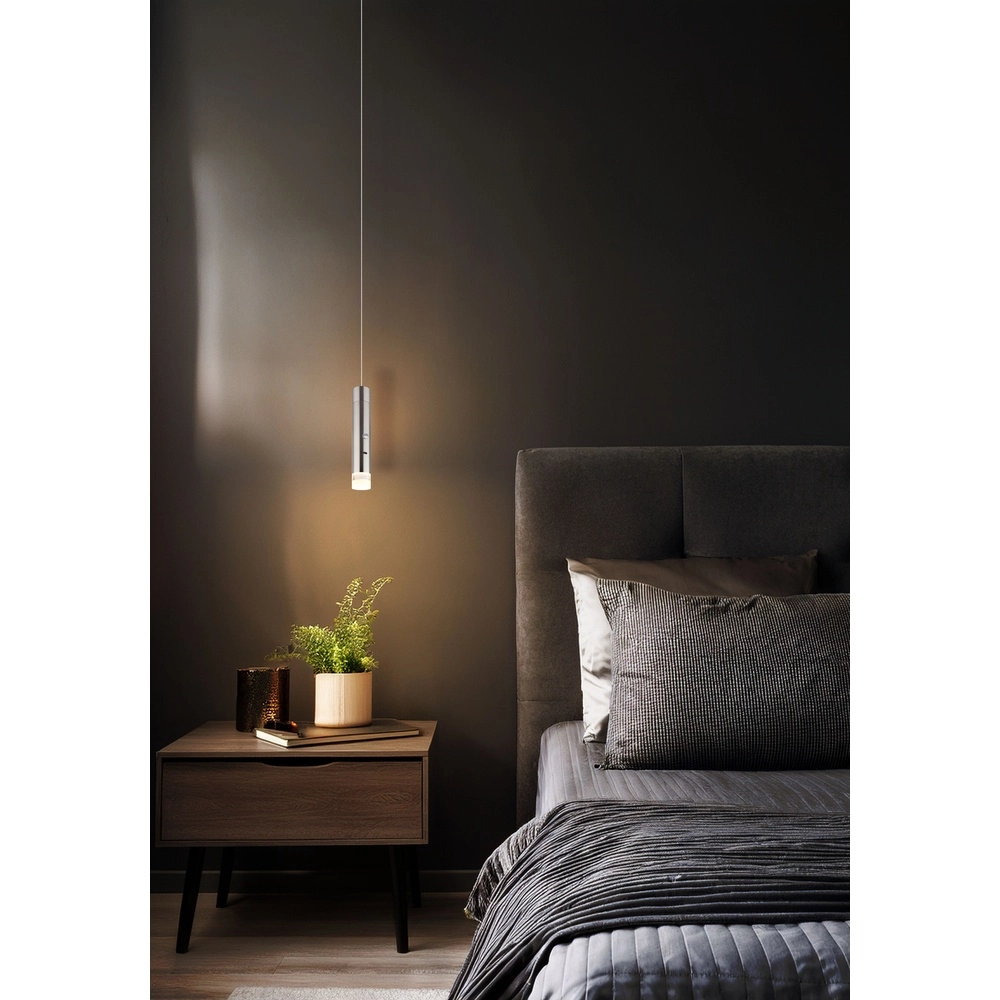 Sleek pendant lamp Pelo nickel Globo 9007371575824