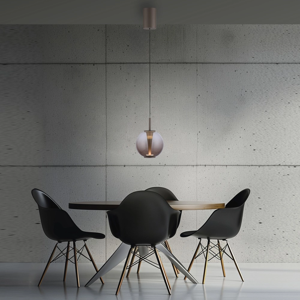 Led pendant light Pure Infinity with amber glass - Ø 18cm Paul Neuhaus 4012248399040
