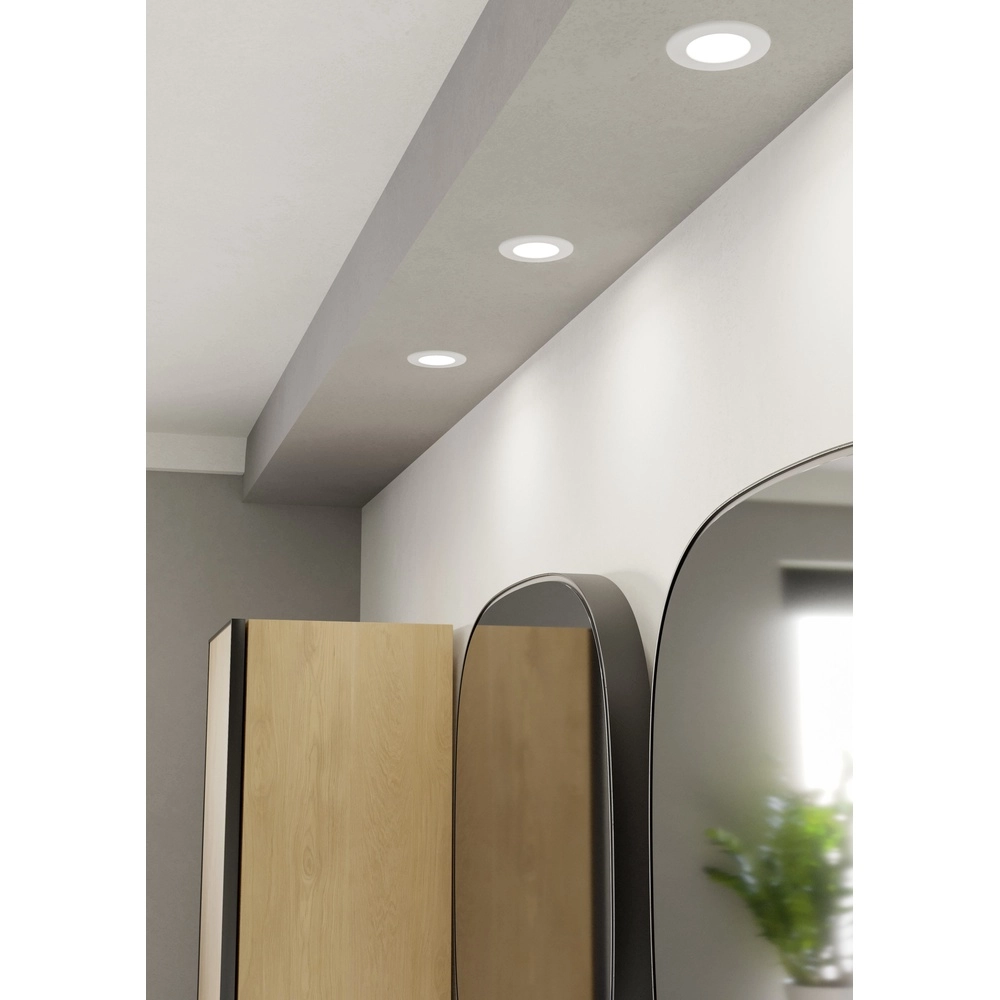 IP44 recessed spotlight Fueva 6 round - white - Ø 8,8cm Eglo 9008606330935