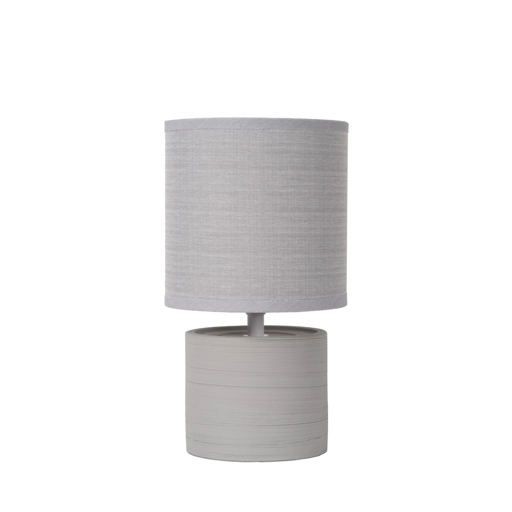 Grey table lamp Greasby Ø 14cm