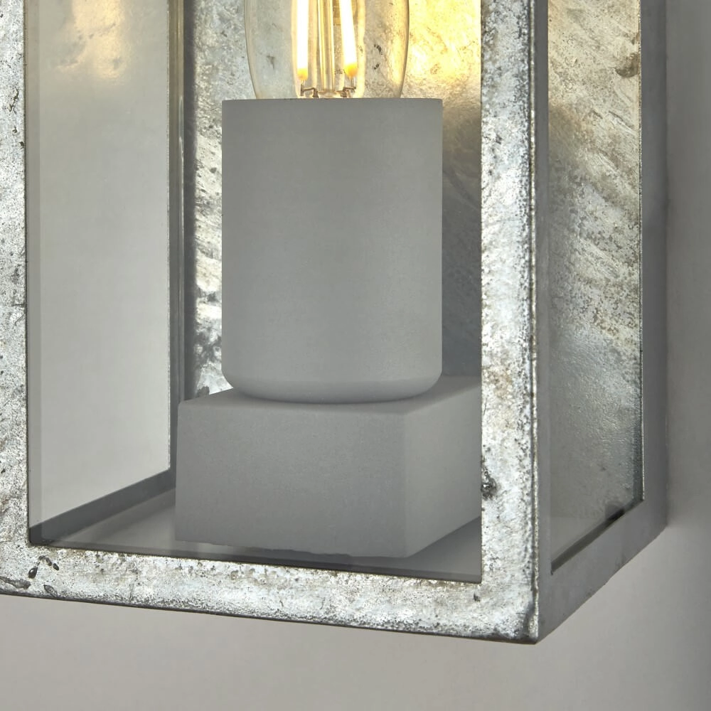 Antique silver outdoor lamp Box II Searchlight 5053423227795