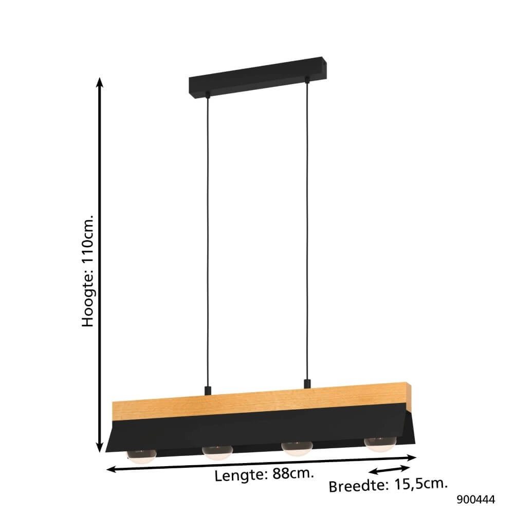 Modern hanging lamp Tarrafo Eglo 9008606243952