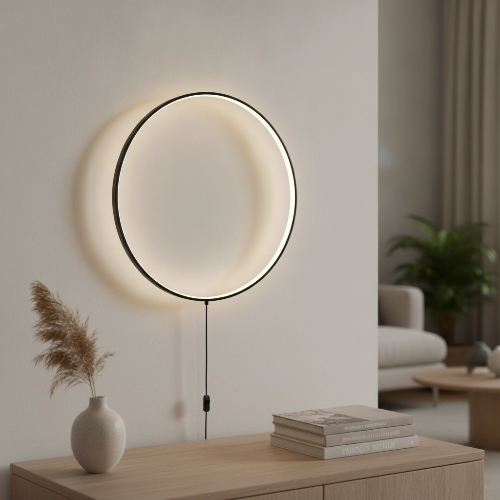 Floor lamp Ring black Ø 45cm