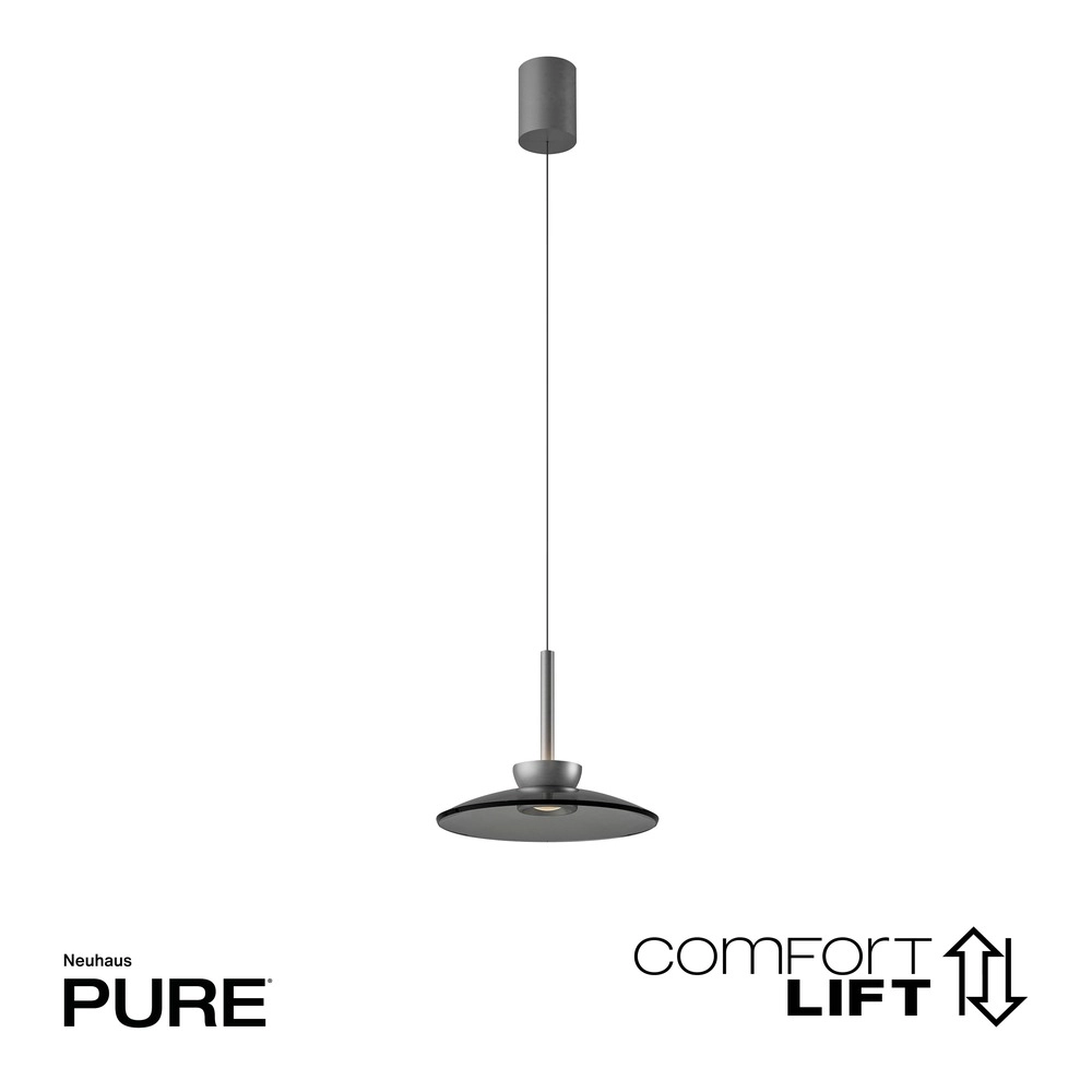Pendant lamp Ø 32cm Pure Moon with smoke glass Paul Neuhaus 4012248386293