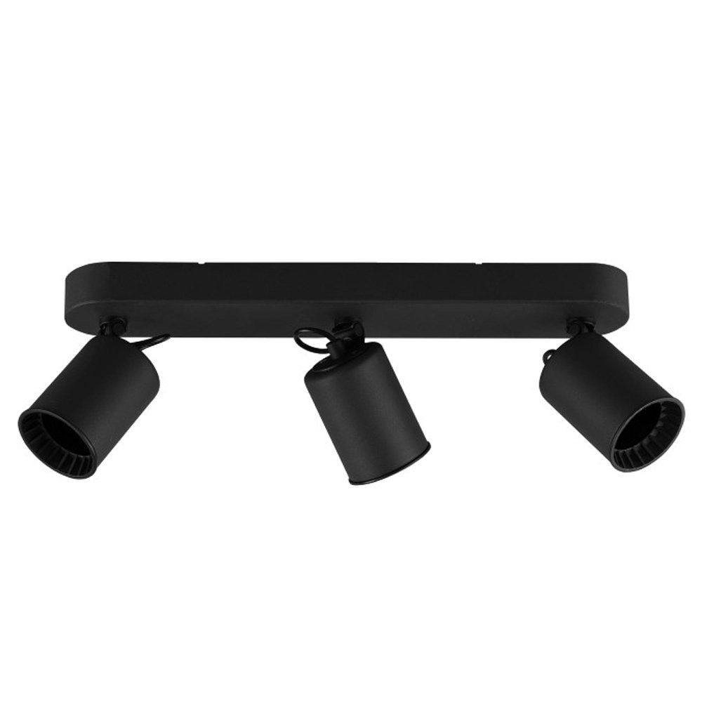 Black ceiling lamp Pago with 3 spotlights