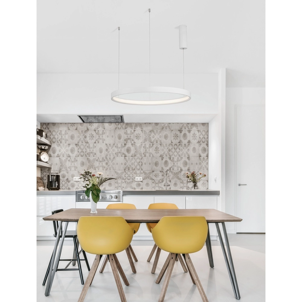 Round pendant lamp Perrine white Ø 60cm Lyora 5212017438423