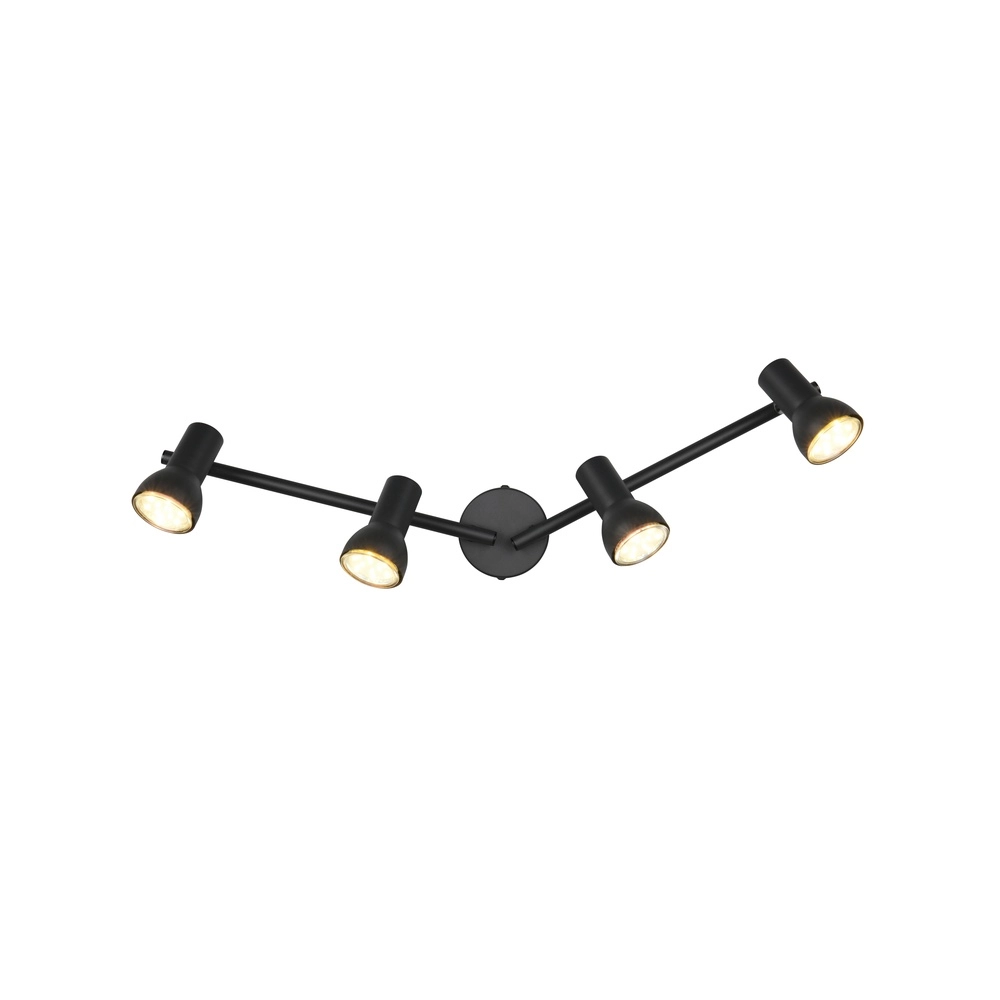 Ceiling lamp Cantar black 4-lights Trio 4017807615944
