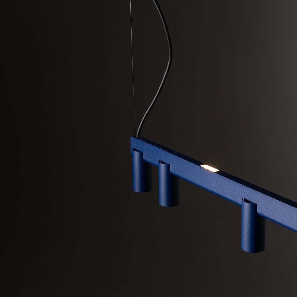 Design pendant lamp Fourty 8-light navy blue