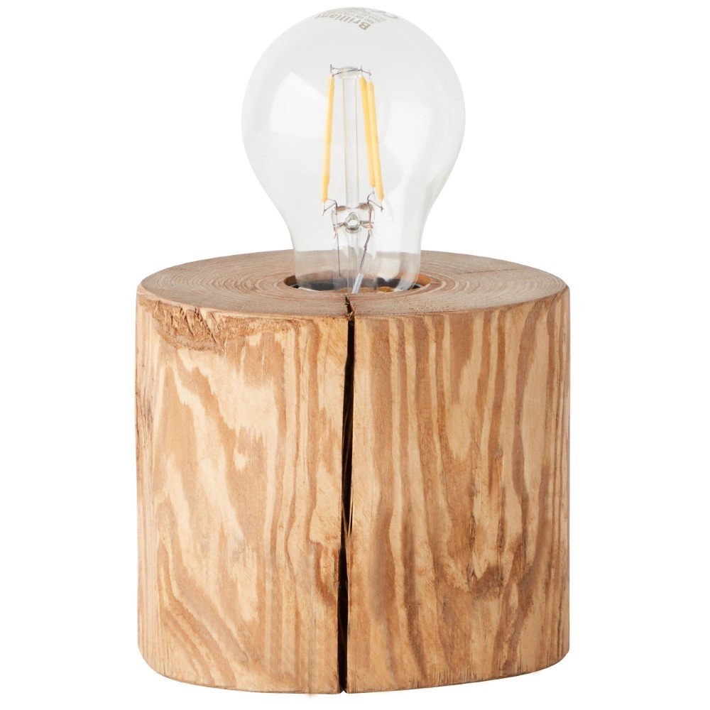 Wood table lamp Trabo 10cm wood brown Brilliant 4004353393495