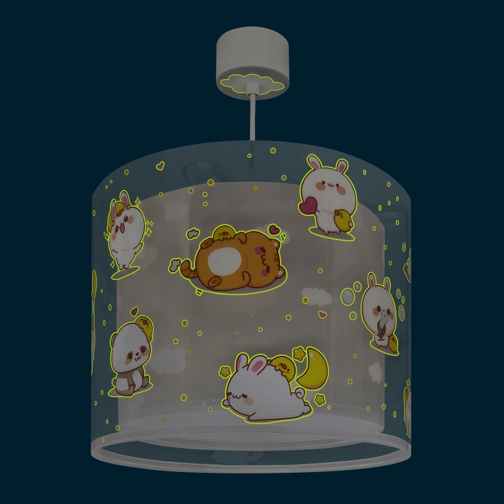 Children's pendant lamp Kawaii Friends Grey glow in the dark Dalber 8420406002682