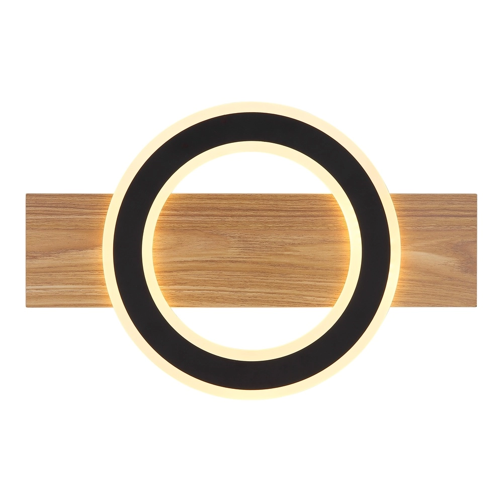 Design ceiling lamp Jayden black with wood Globo 9007371465408
