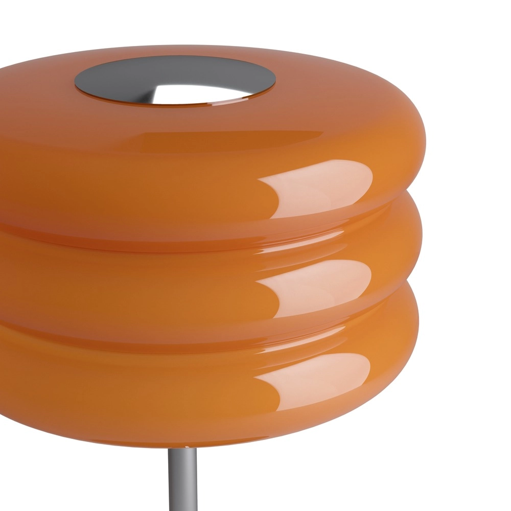 Design table lamp Tortora chrome with orange Ø 20cm