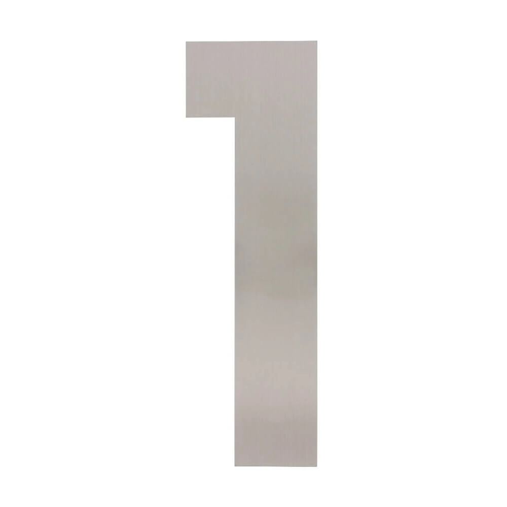 House number 1 XXL Numbra 50cm stainless steel