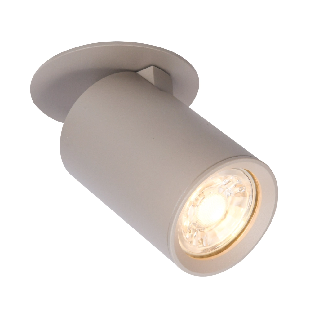 Sand brown spotlight Parma adjustable aluminium Ø 5.4cm