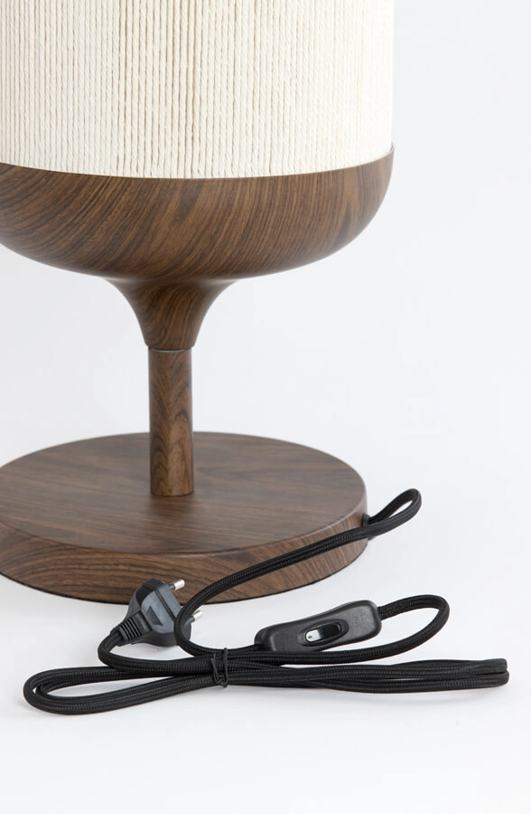 Table lamp Dania dark wood print Light & Living 8717807759599