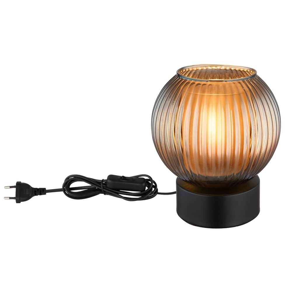Table lamp Zumba smoke glass Ø 15cm Globo 9007371447015