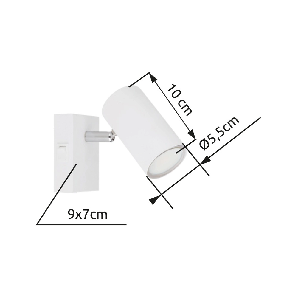 Surface-mounted spot Robby white Globo 9007371436514