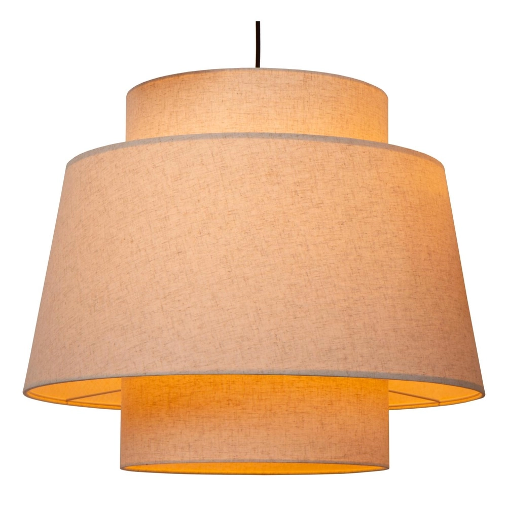 Pendant lamp Tribute 3-light round cream Lucide 5411212211941