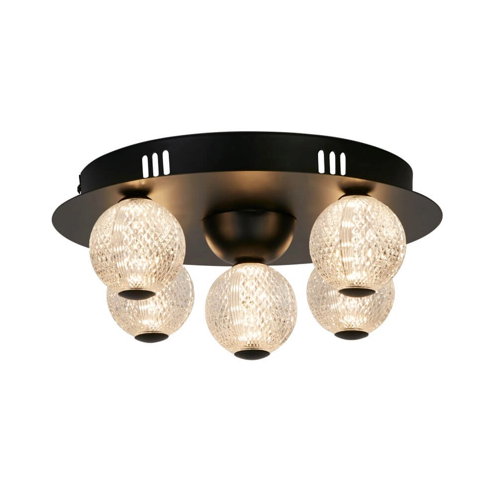 5-light ceiling lamp Asteroid black