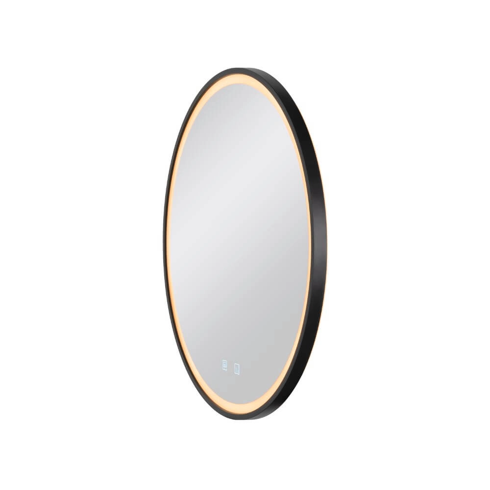 Mirror wall lamp Trukko Black - Ø 60cm