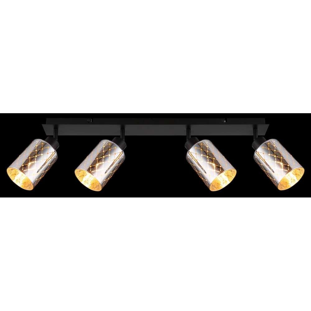 Design ceiling lamp Alonso 4-light black Globo 9007371572250
