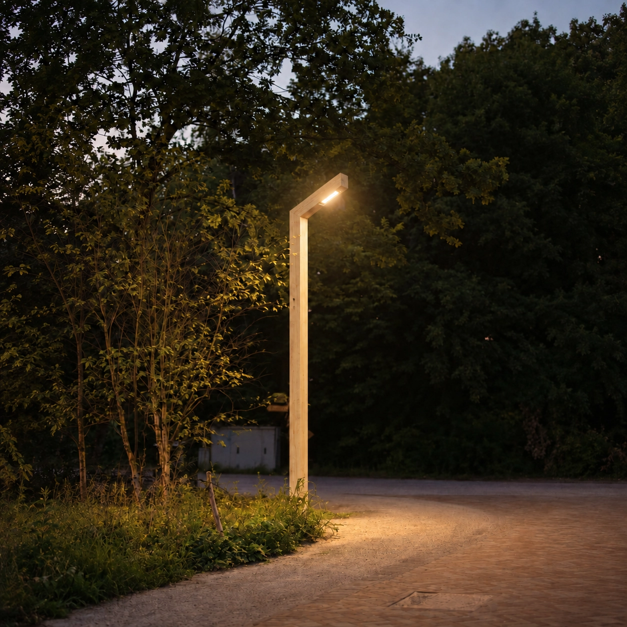 Wooden street lamp Strato Accoya - 3M - 3000K