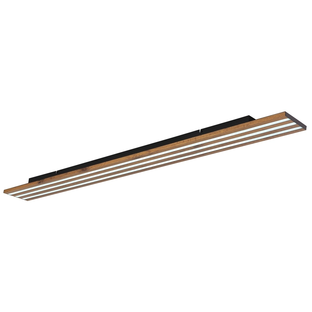 Ceiling lamp Hayden black with wood Globo 9007371586585
