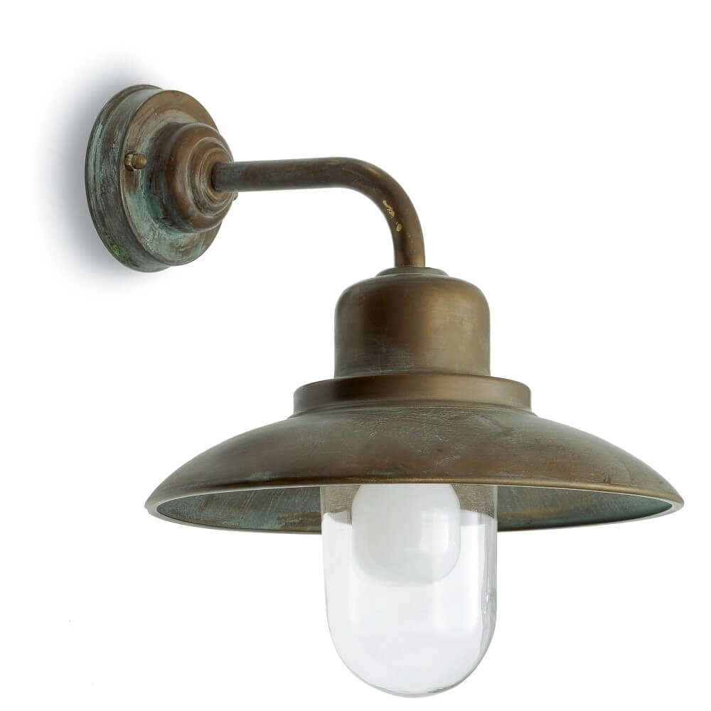 Sleek wall lamp Patio aged brass