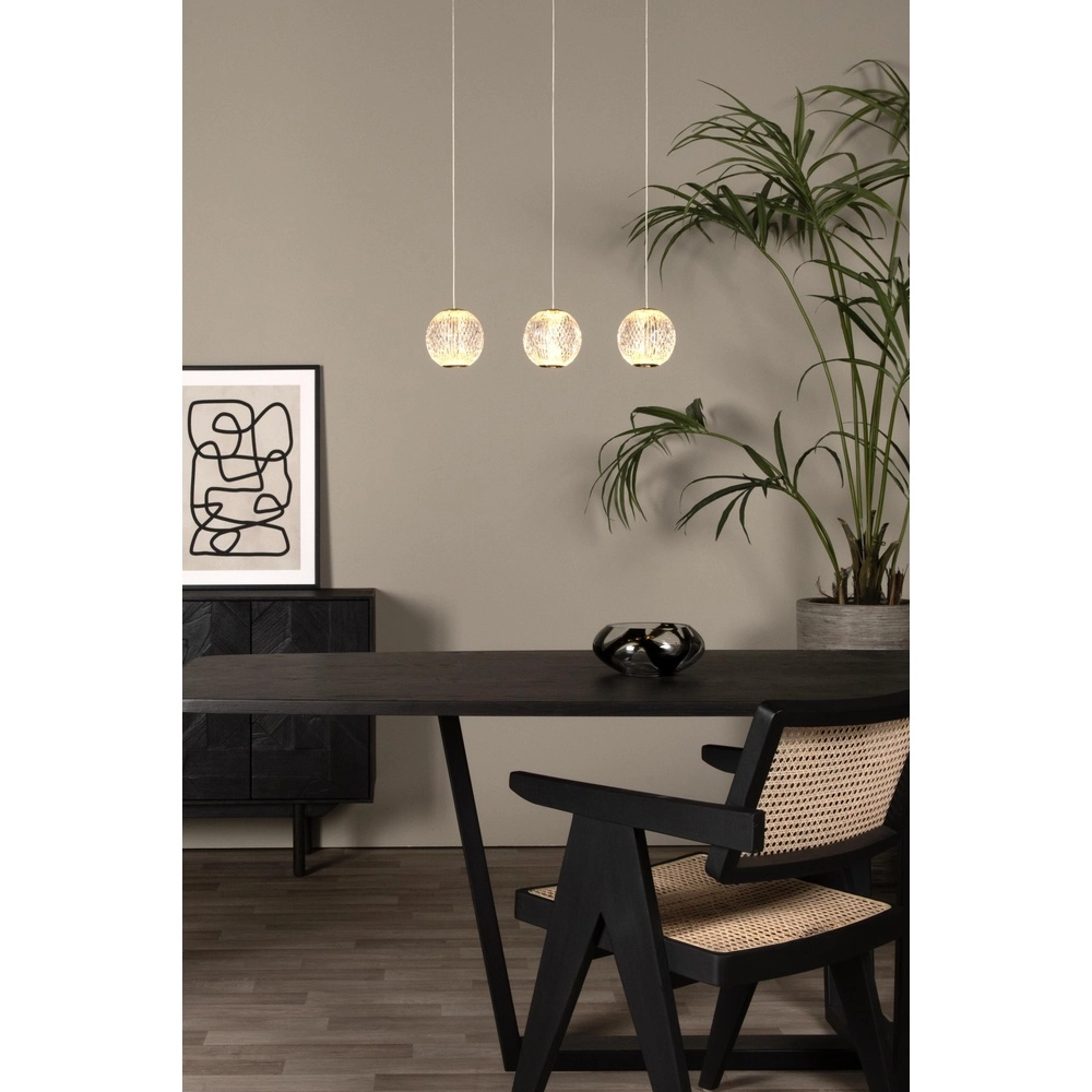 Golden pendant lamp Cintra 3-light Lucide 5411212134387
