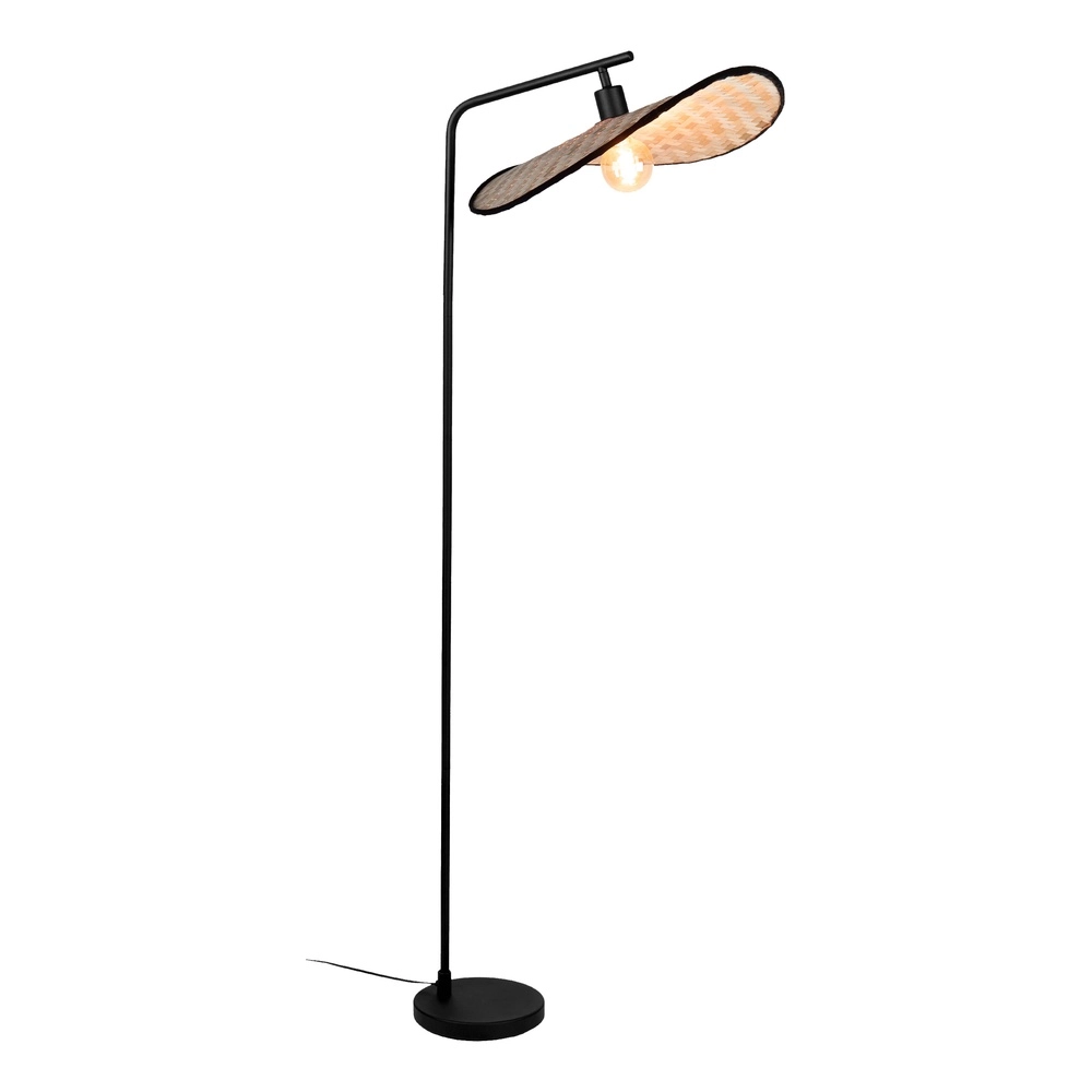 Rattan floor lamp Marywell 160cm