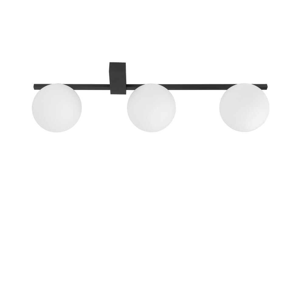 Glass pendant lamp Pik 3x white glass
