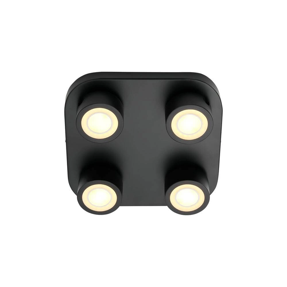 4-light ceiling lamp Clyde Black design