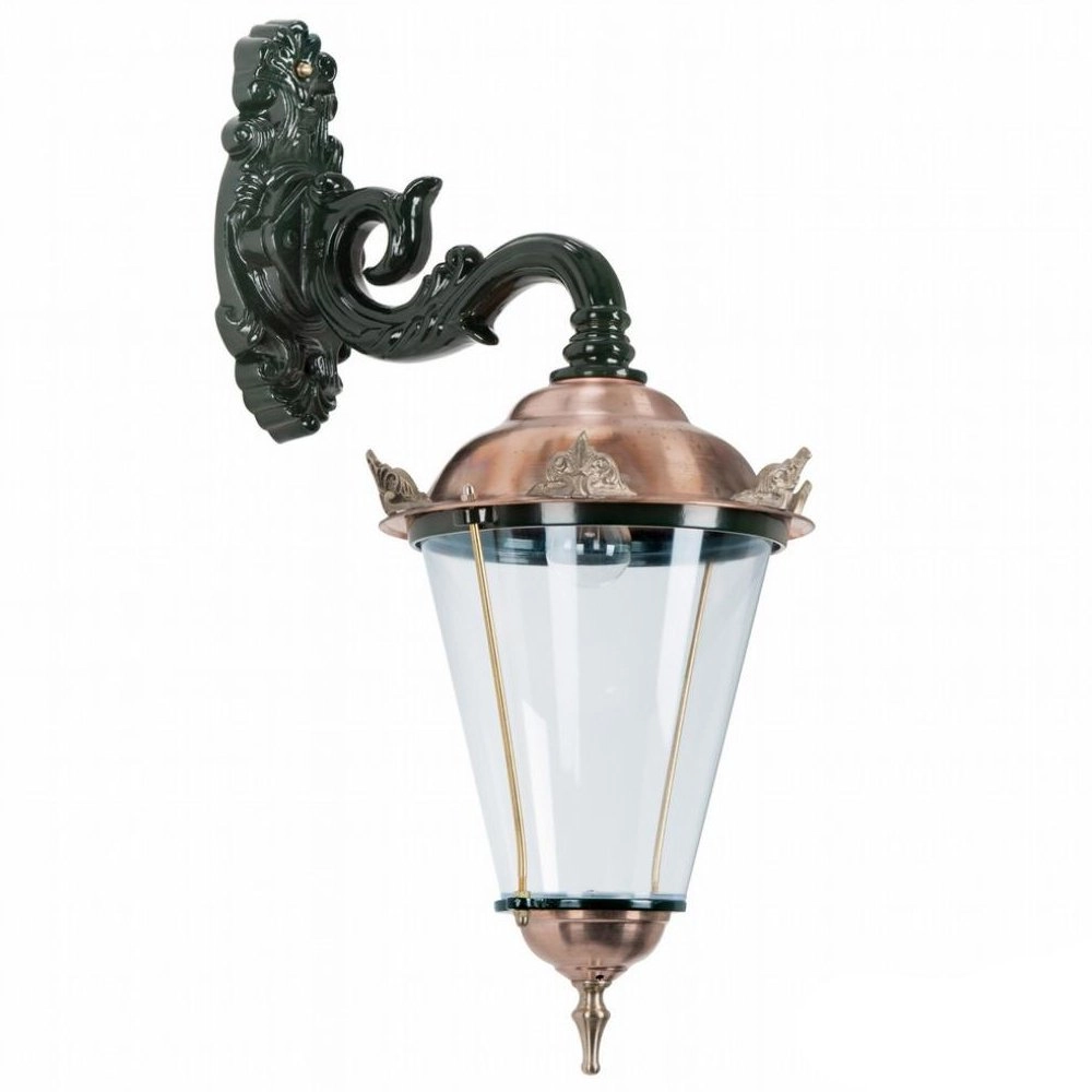 Nostalgic outdoor lamp Volendam 3 with crowns - black