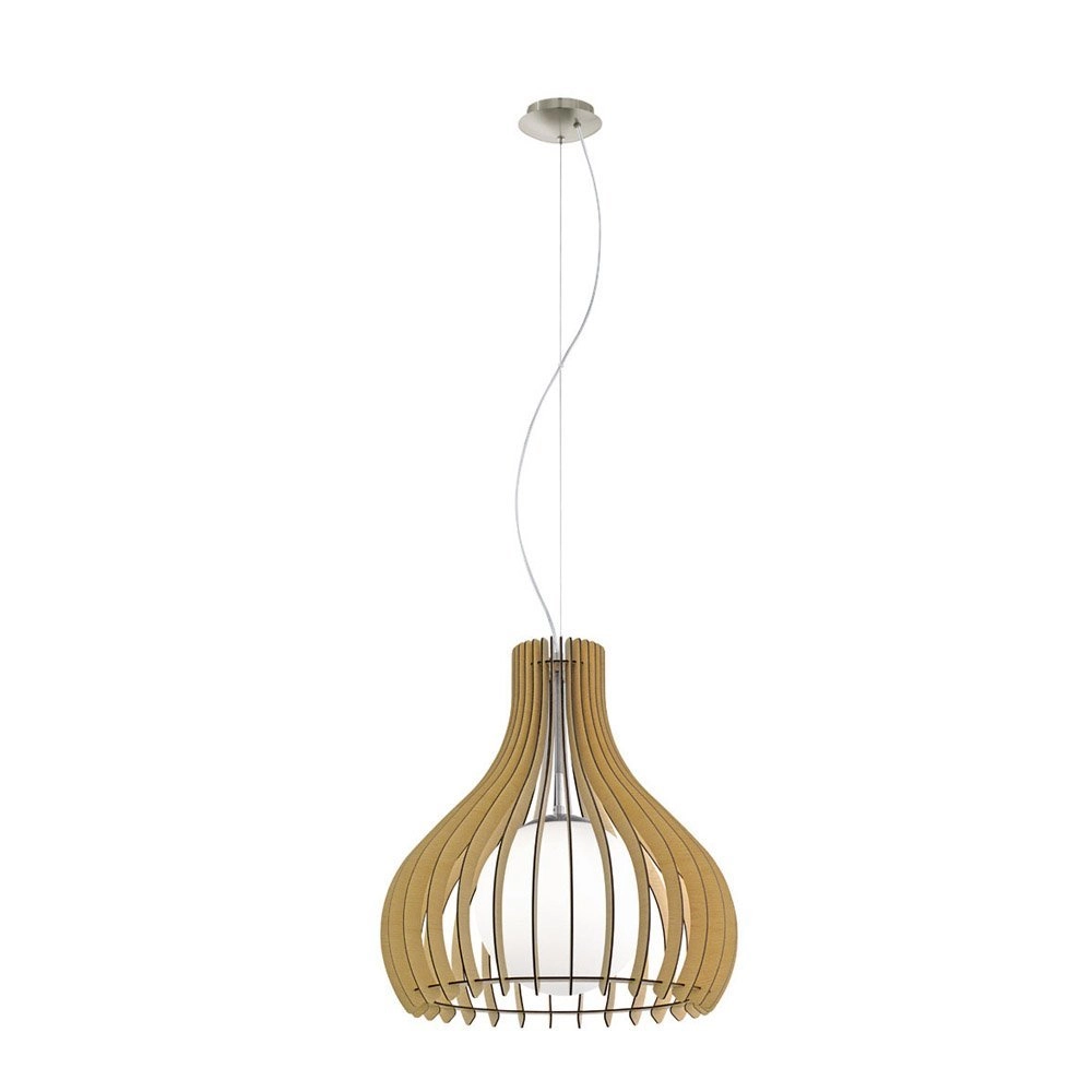 Pendant lamp Tindori 50cm light brown wood Eglo 9002759962142