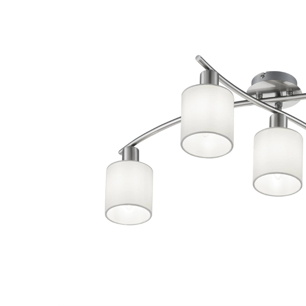Ceiling light Garda 5-light nickel matt with white Trio 4017807349214