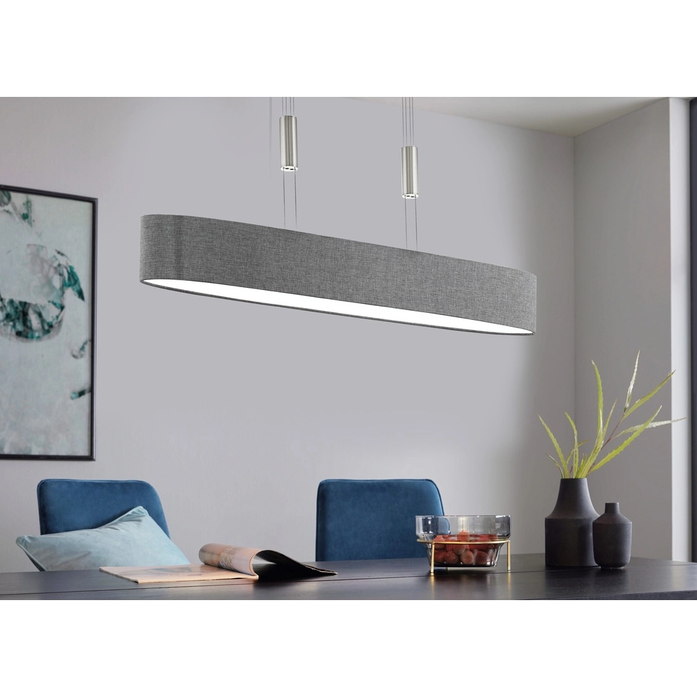 Oval pendant lamp Romao nickel and chromium Eglo 9002759953515