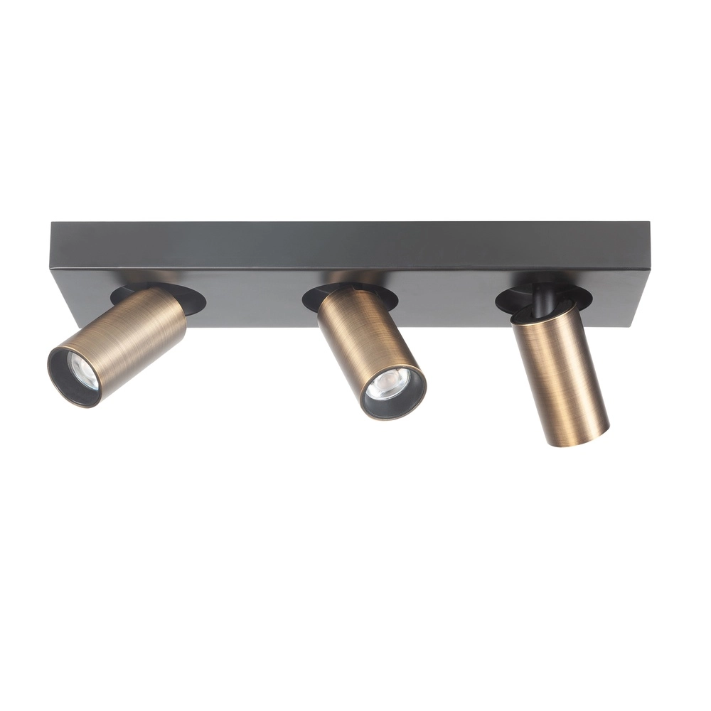 Mockery Eliano 3-light black with copper bronze