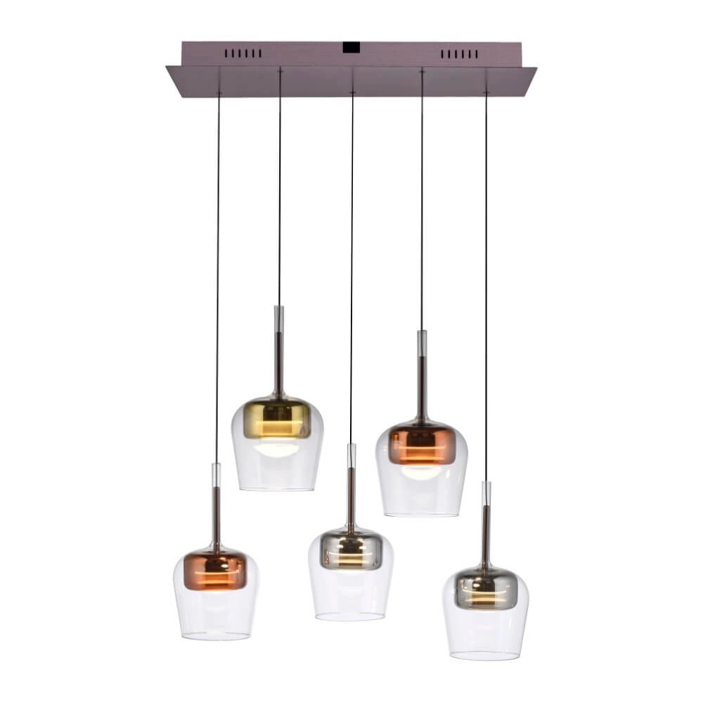 5-light pendant lamp Q-Kon Multiple colors Paul Neuhaus 4012248383889
