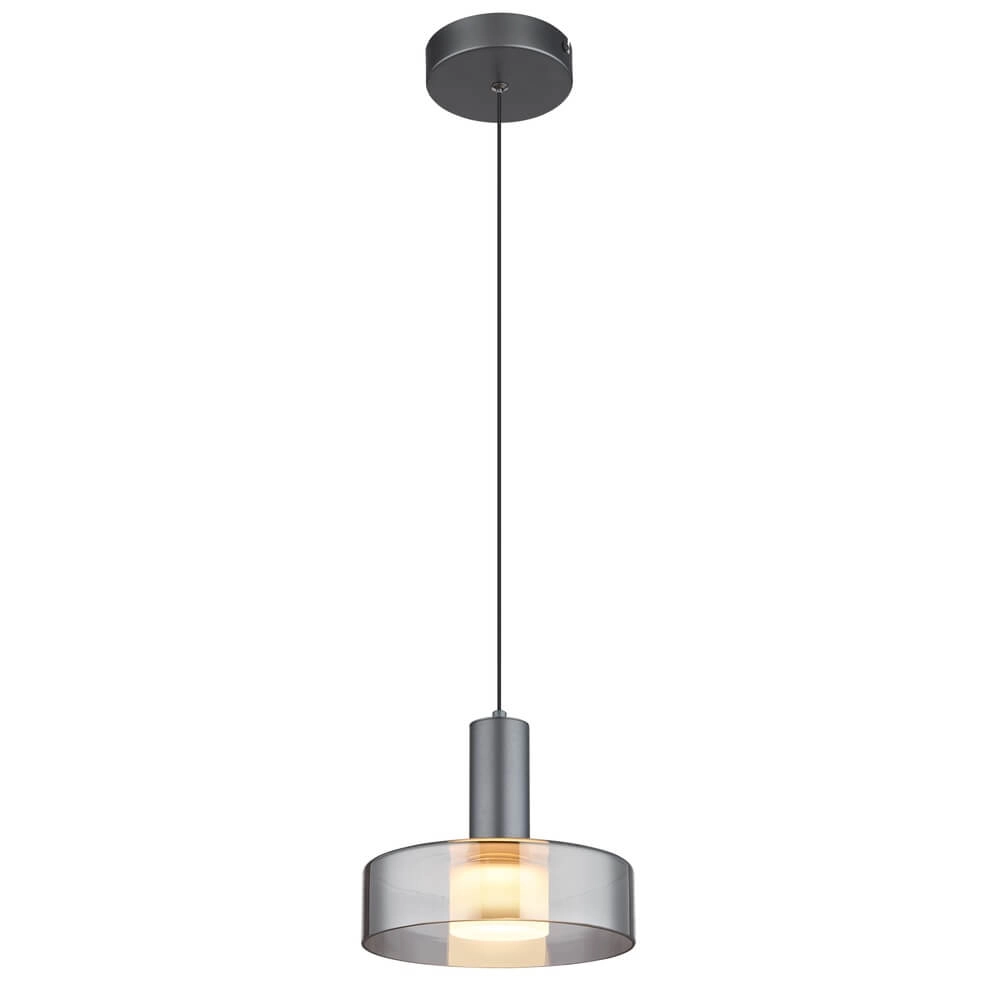 Sleek pendant lamp Grant grey Ø 22cm