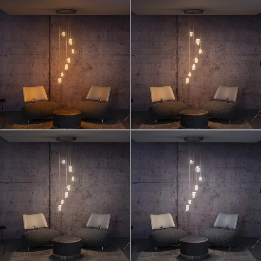 7-light pendant lamp Pure Popup Bronce Paul Neuhaus 4012248396681
