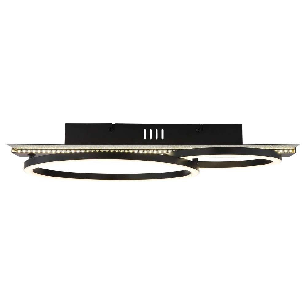Black ceiling lamp Norberto 2 rings Globo 9007371566839