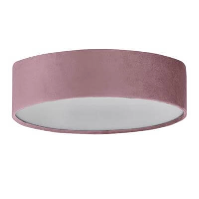 Ceiling lamp Drum Pleat 50cm velvet pink Searchlight 5053423187259