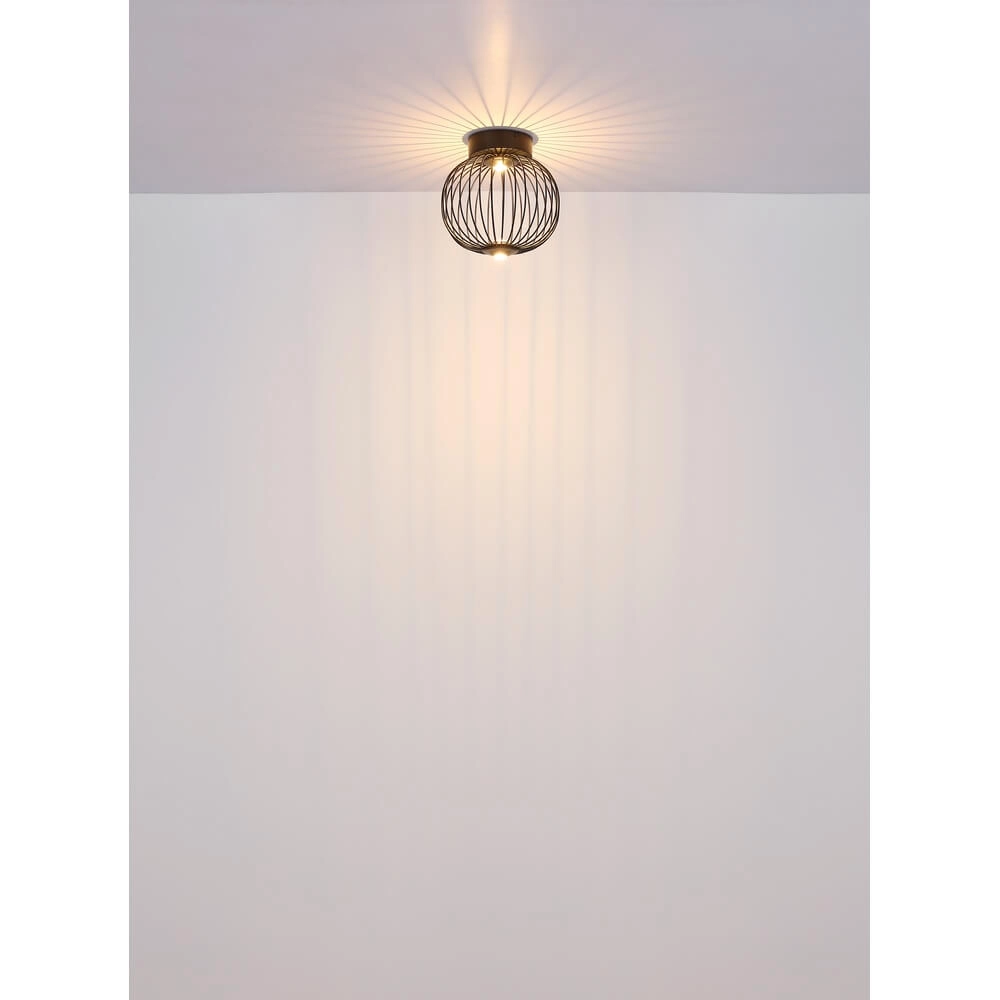 Black ceiling lamp Galway single cage Ø 50cm Globo 9007371468331