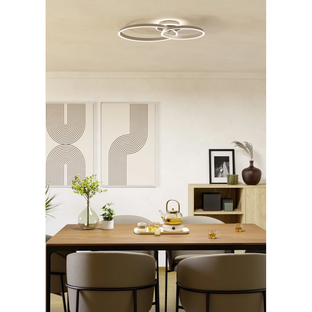 Modern ceiling lamp Girifalco sand brown 67 x 48cm