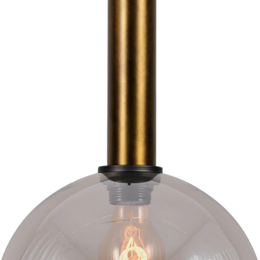 Hanging lamp Ø 25cm Bella 2 Antique brass with gold glass Masterlight 8718121334059
