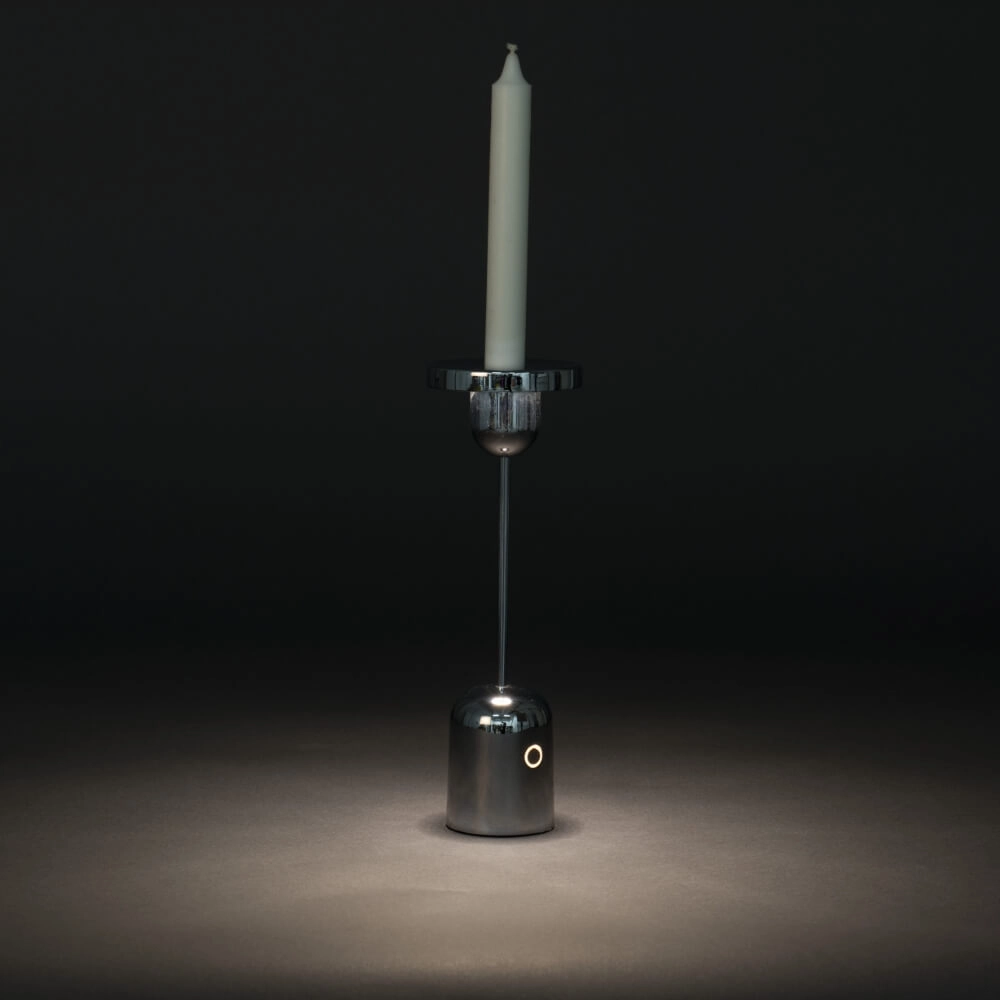 Rechargeable table lamp Cassis Stainless steel for candlestick KonstSmide 7318307832006