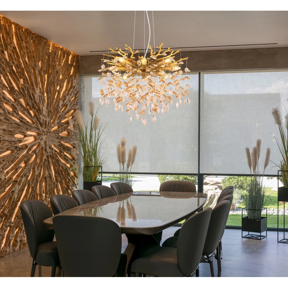 Pendant lamp Queena gold Ø 60cm Globo 9007371528677