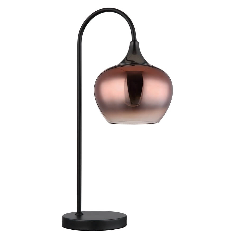 Black table lamp Maxy with red glass single Globo 9007371456987