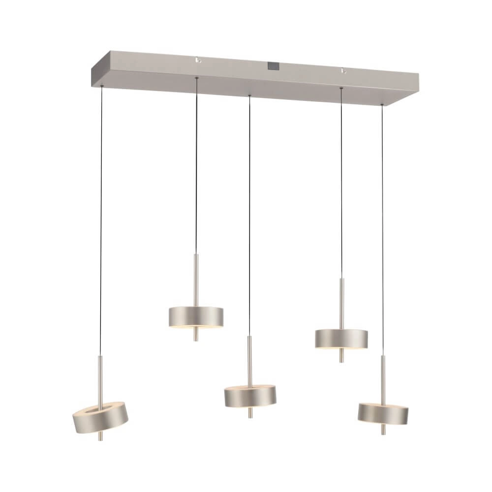 5-light pendant lamp Q-Rotate Aluminum Modern